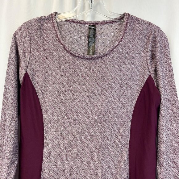 RBX Women’s Long Sleeve Wine/White Activewear Top Thumb Holes Small - Picture 2 of 8